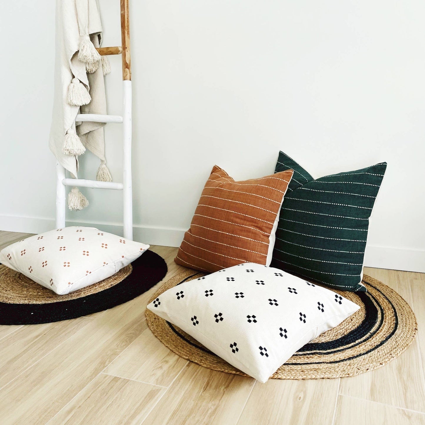 Kala Hmong Taupe Pillow 20"x20"