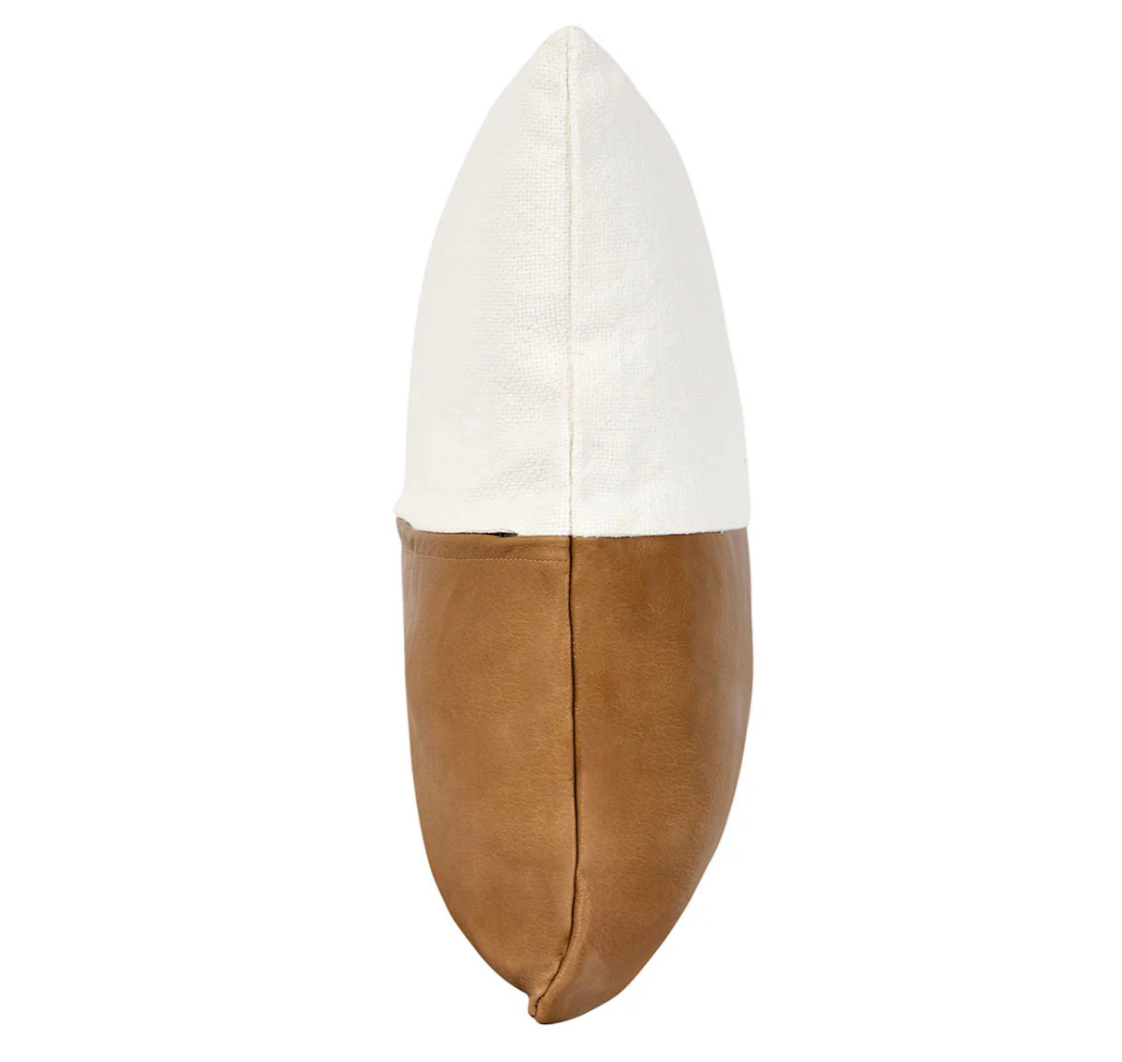 Canyon Pillow 20"x20" Ivory/Chestnut