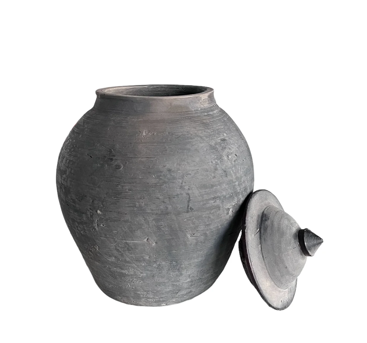 Vintage Lidded Village Jar