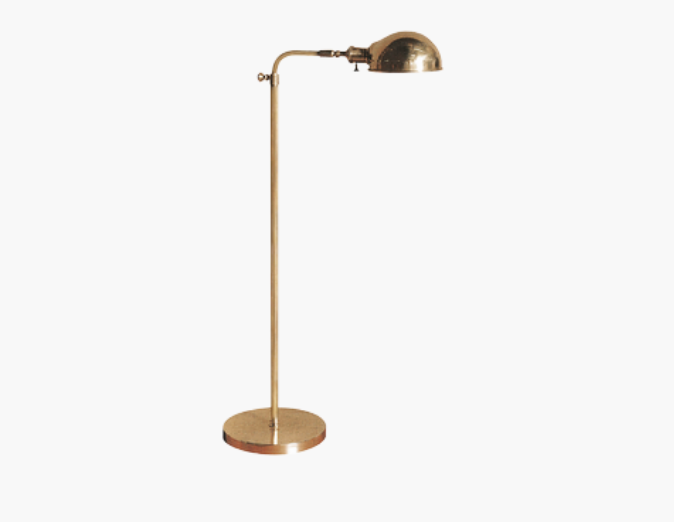 Old Pharmacy Floor Lamp in Hand-Rubbed Antique Brass