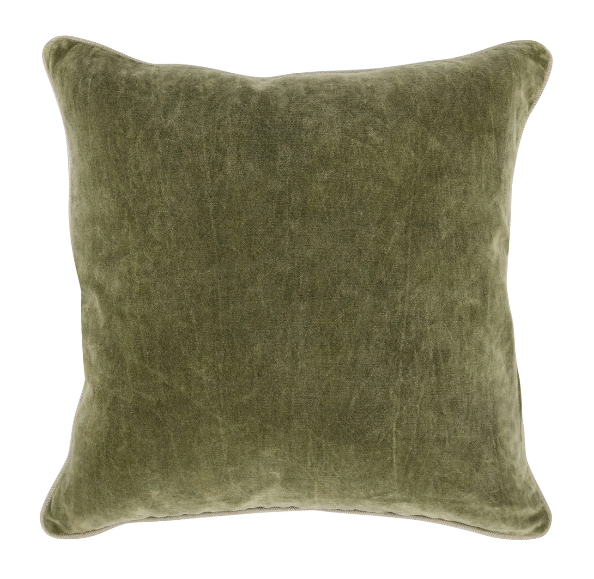 Heirloom Velvet Pillow 22"x22" - Moss