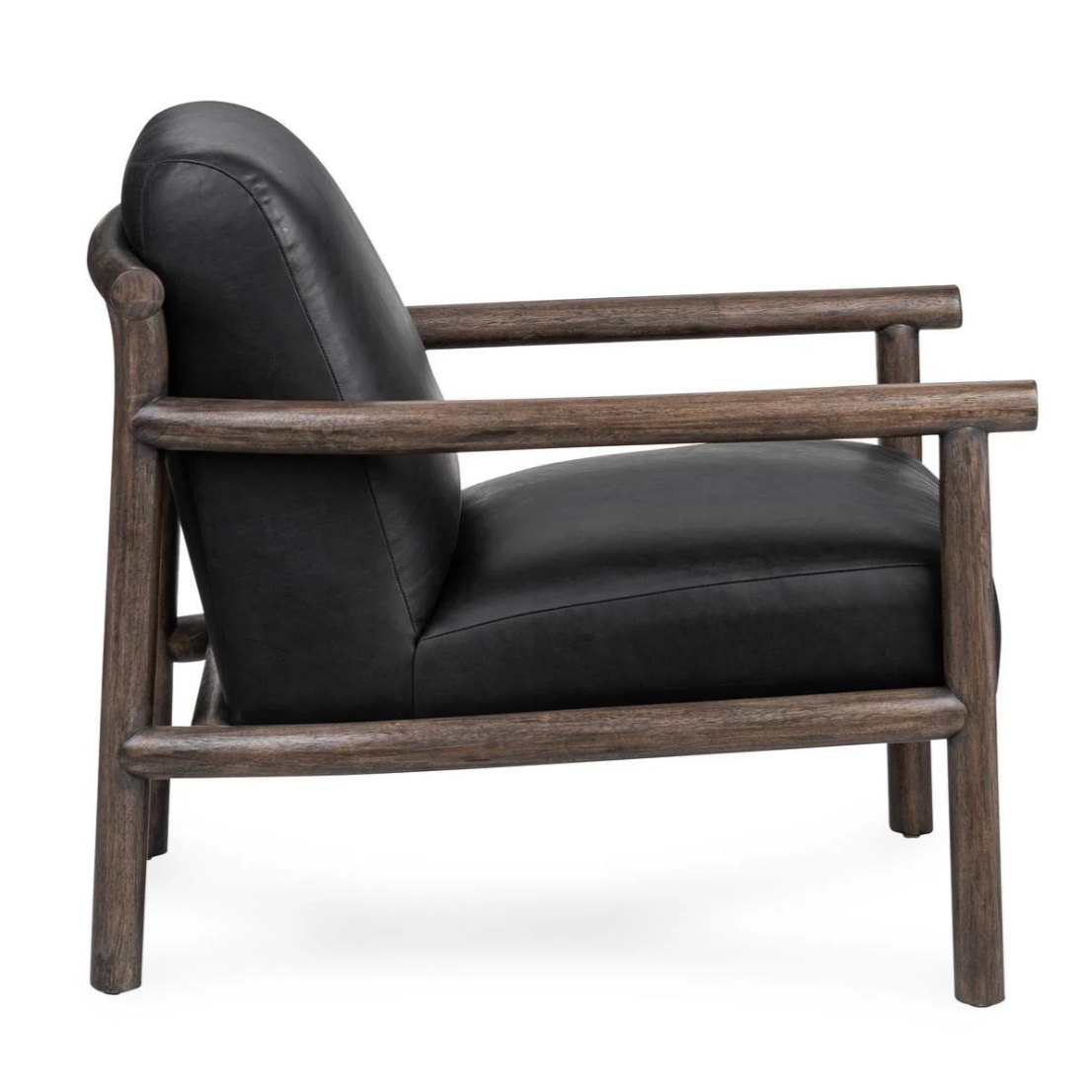 Azoria Top Grain Leather Accent Chair