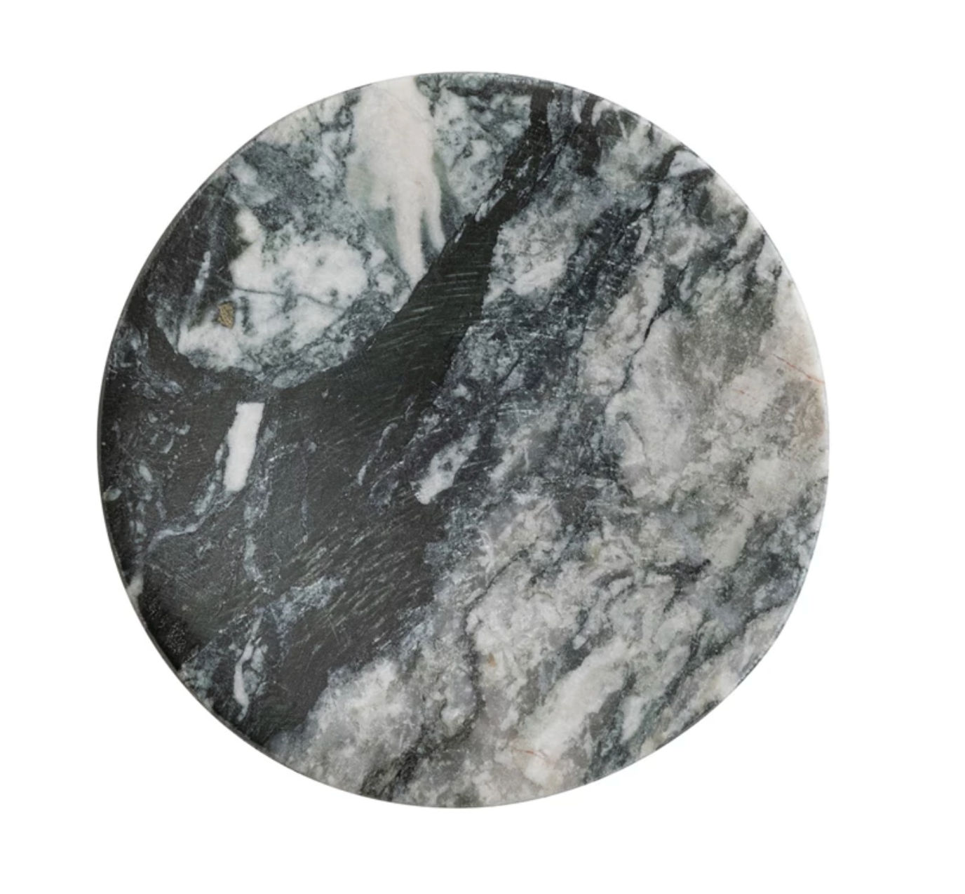 Black marble catchall dish styled on an entry table holding keys and everyday essentials.