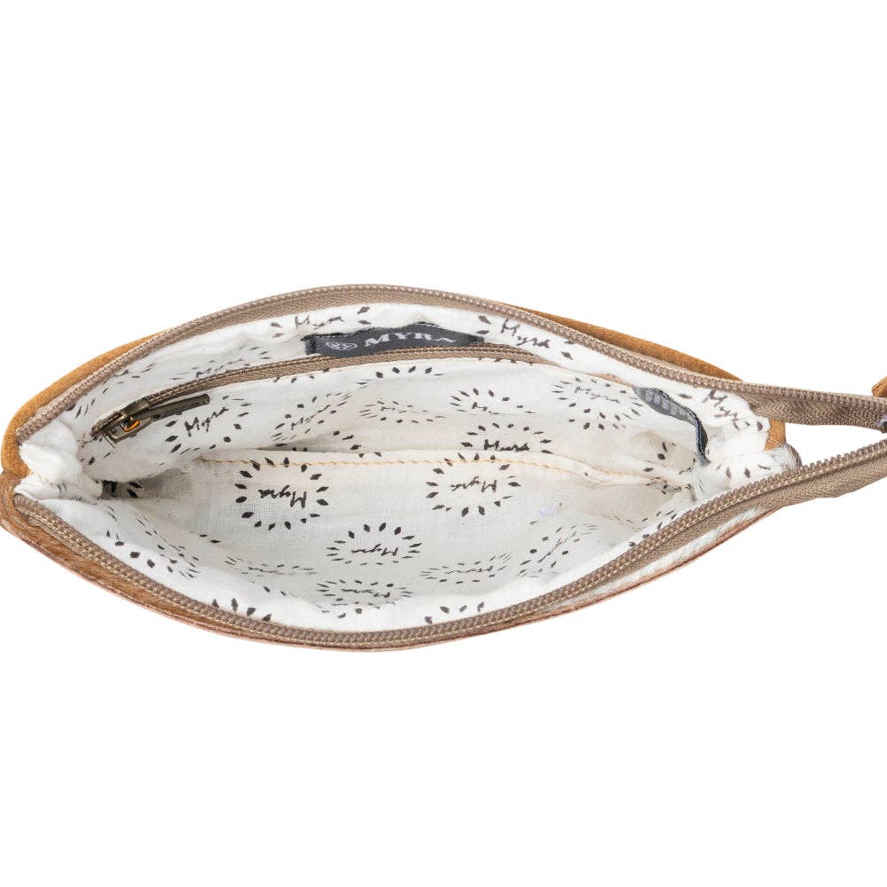 Bourbon Trail Handtooled Hairon Crossbody Bag | Brown & White