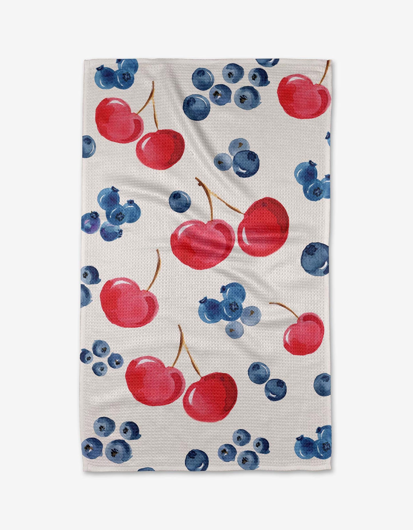 Cherry On Top Tea Towel featuring playful cherry-inspired design by Geometry.