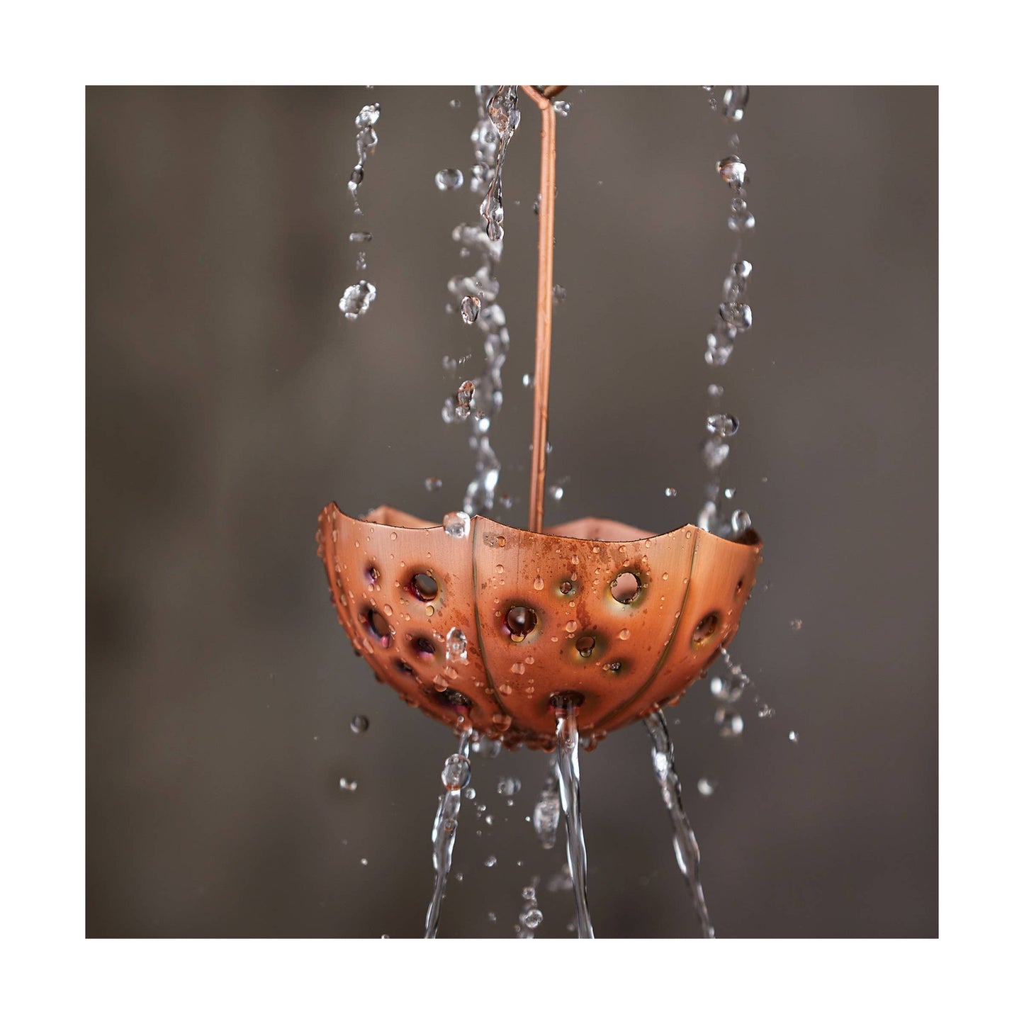 Umbrella Rain Chain – Antique Gold Iron