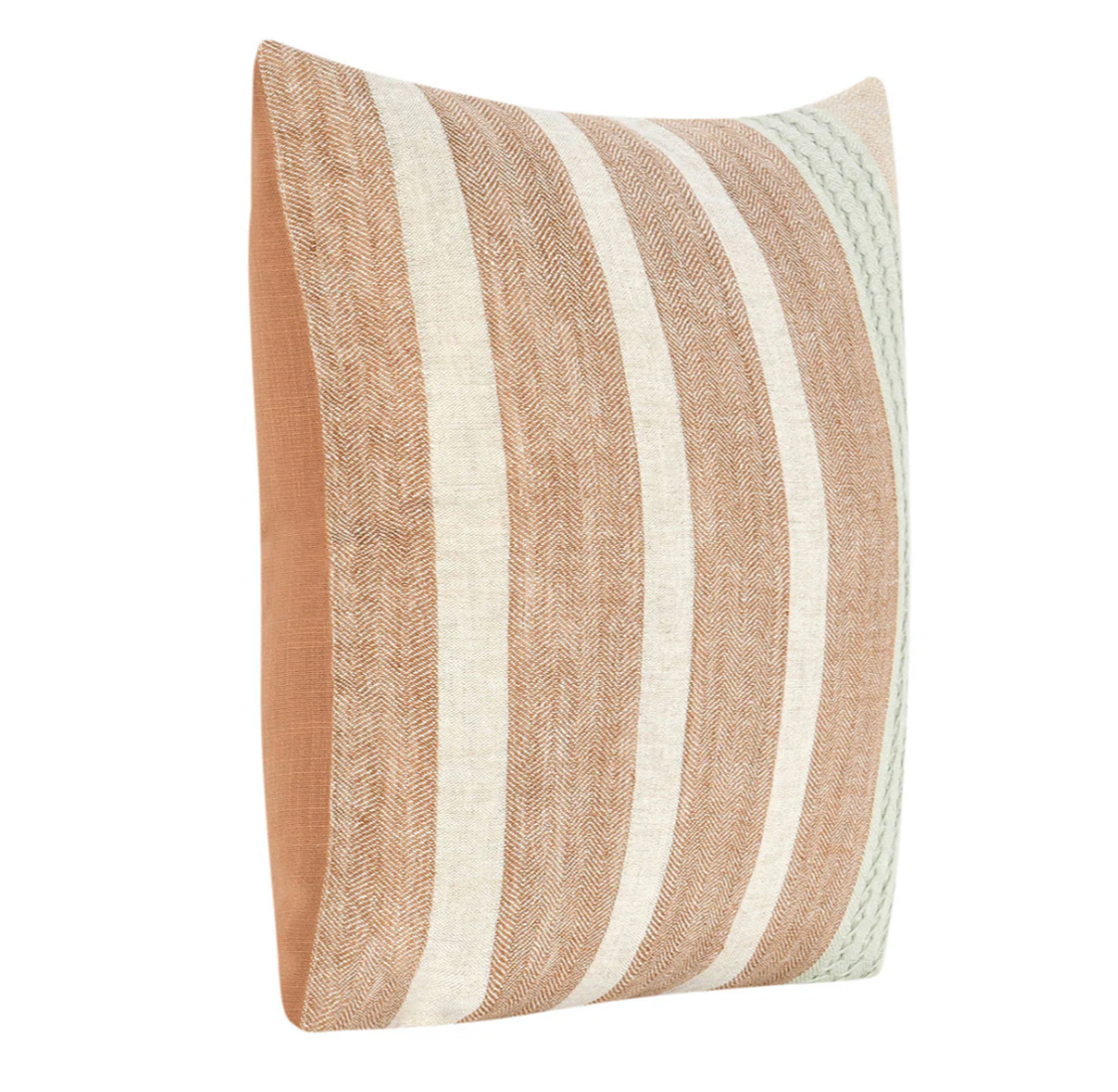 Sherry Stripe Pillow – Hazel/Natural 22x22