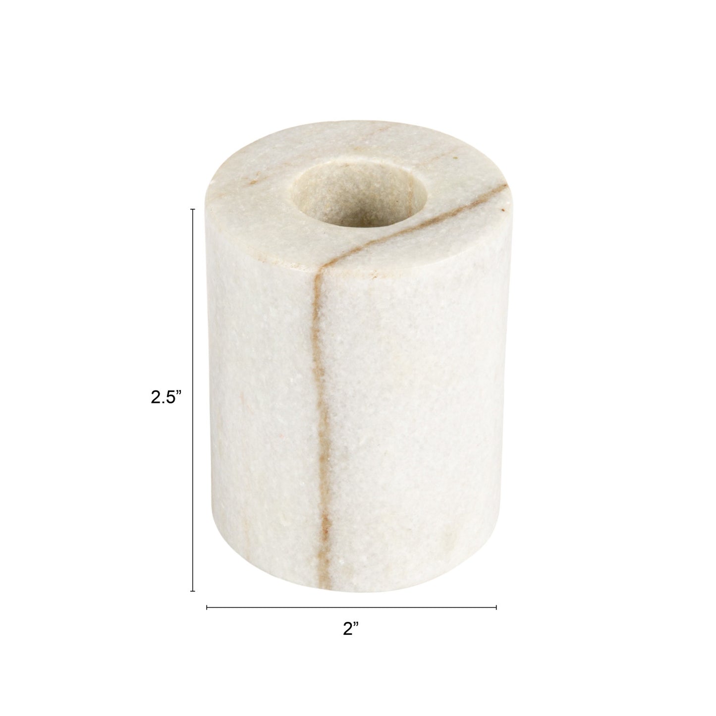 Black Melange Marble Taper Holder - Large