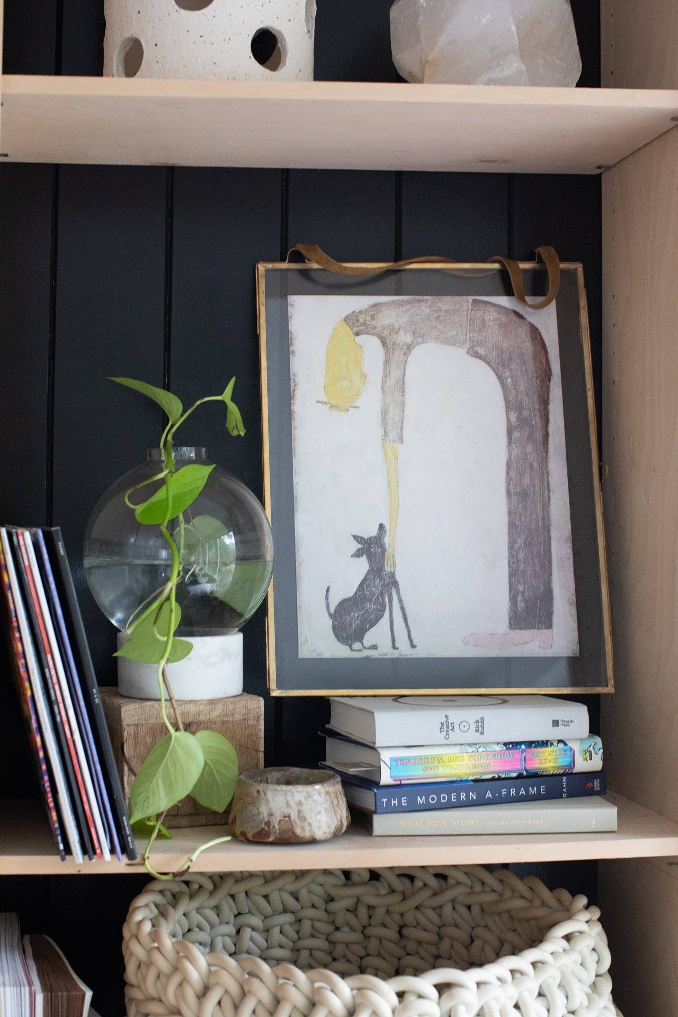 Brass Hanging Picture Frame with Suede – 14.25"x19"