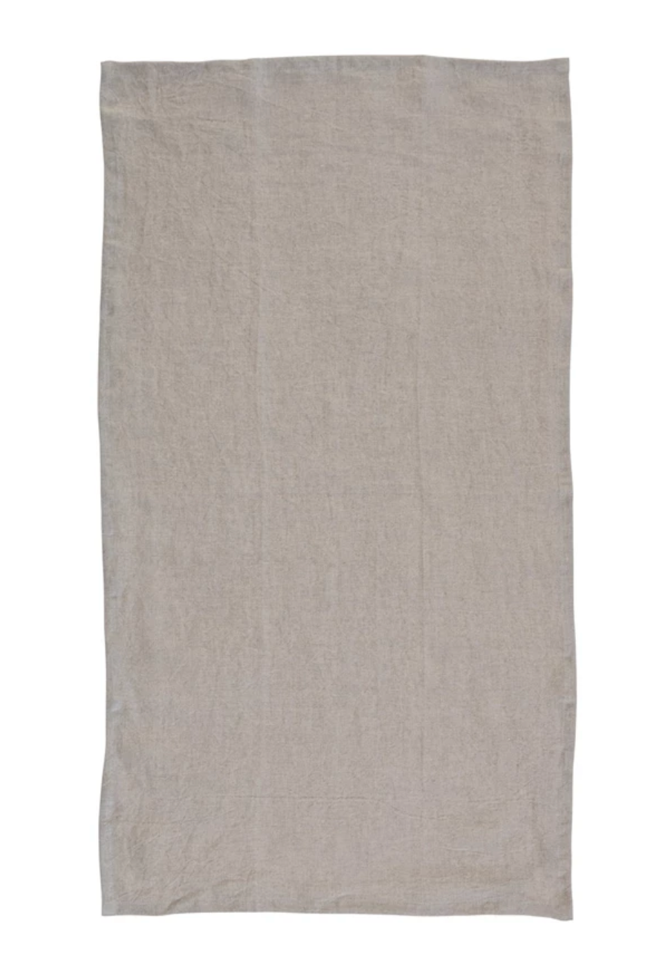 Oversized natural stonewashed linen tea towel with soft texture and relaxed drape