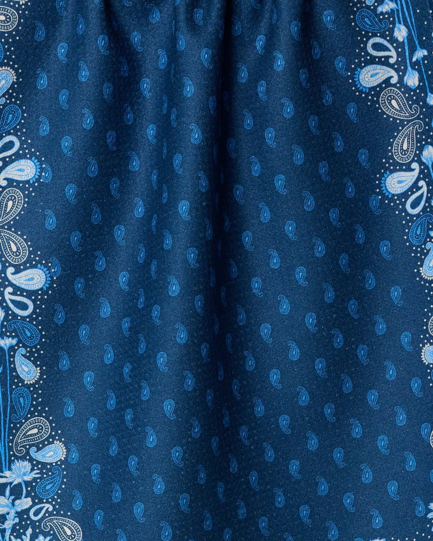 Geoweave kitchen tea towel with indigo Western pattern and absorbent texture.