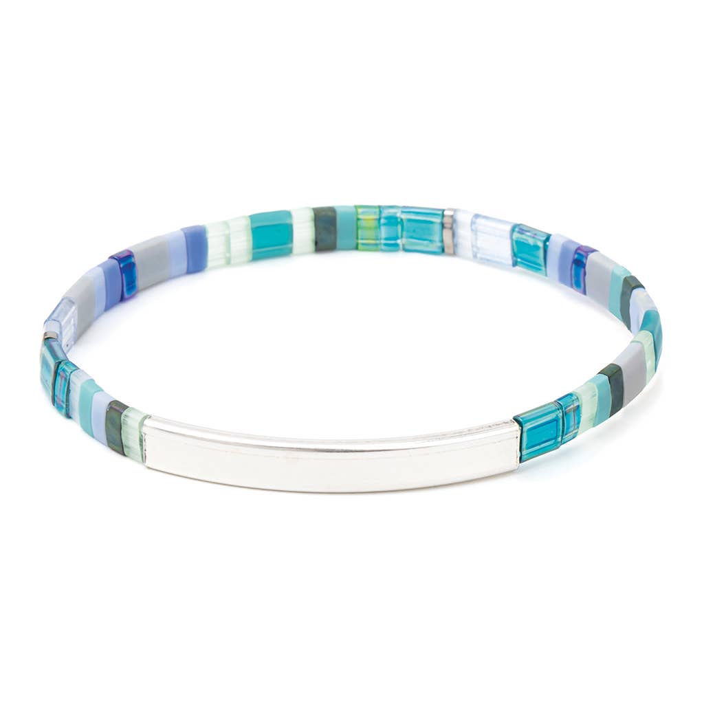 Good Karma Miyuki Bracelet - Turq/Green