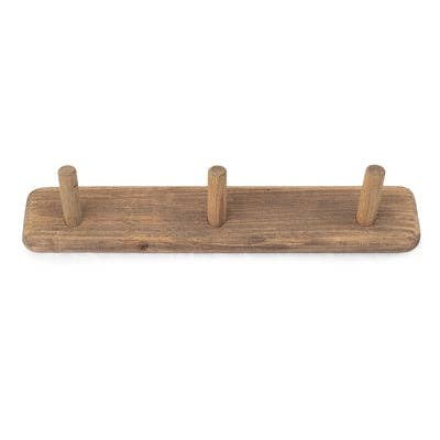Three Hook Pine Wood Wall Hanger