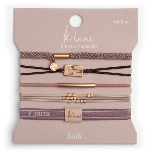 Faith Hair Tie Bracelet Set – Medium