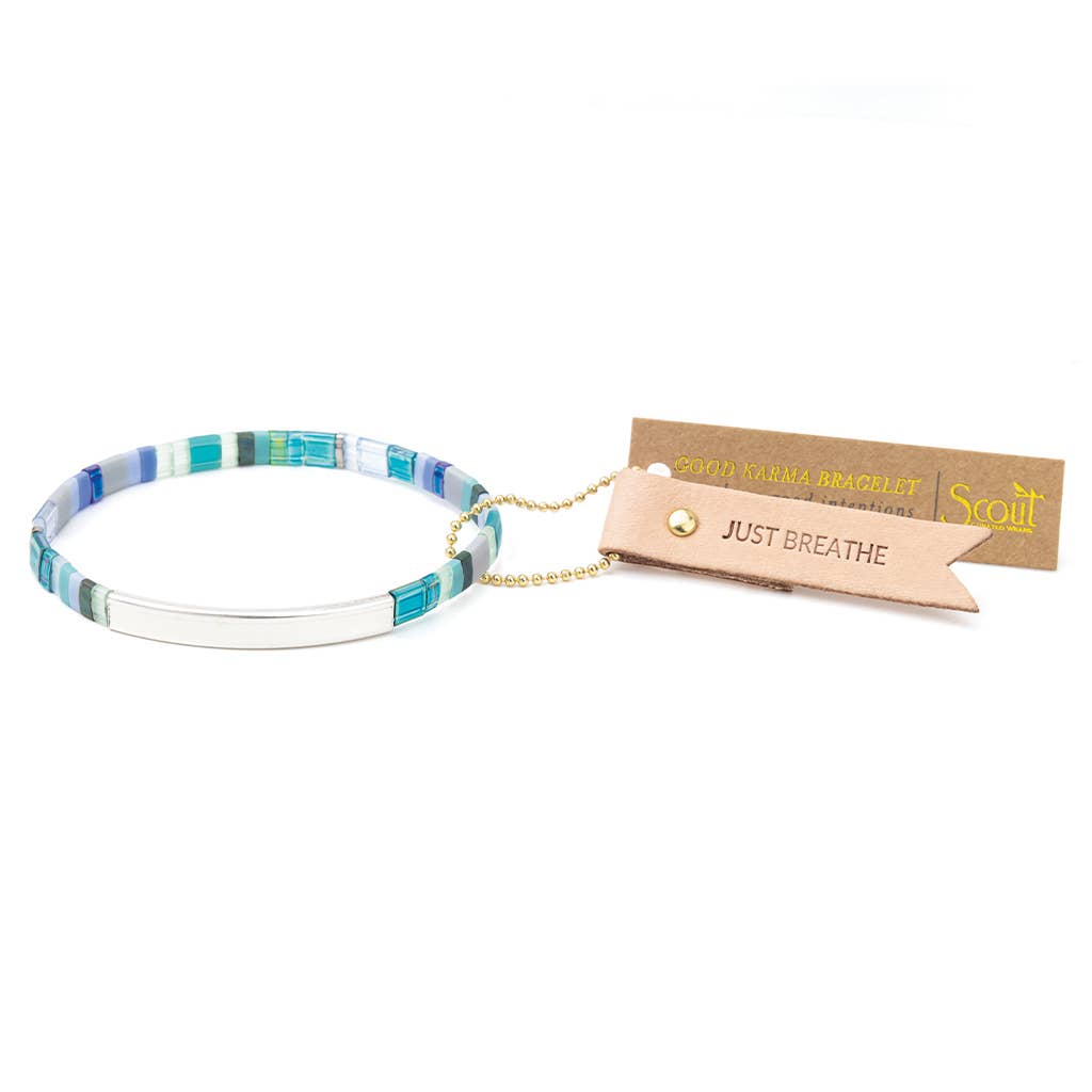 Good Karma Miyuki Bracelet - Turq/Green