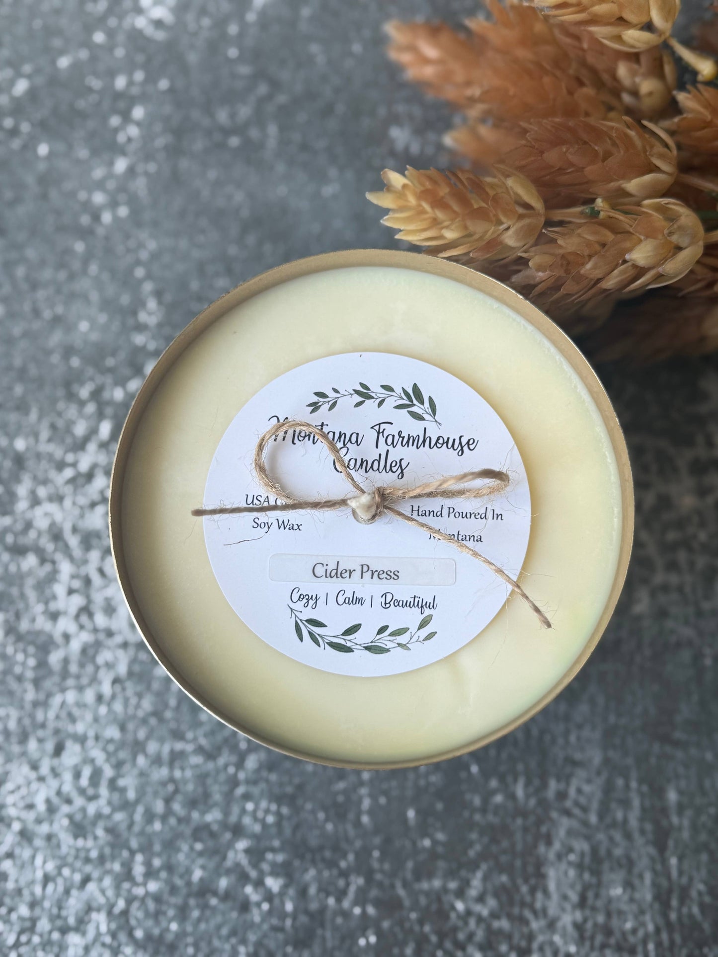 Farmhouse Kitchen Soy Candle | Brushed Gold Bowl | 14 oz