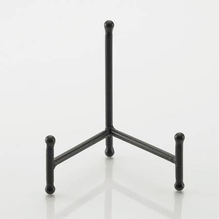 Small 6-inch iron display easel with a simple tabletop design.