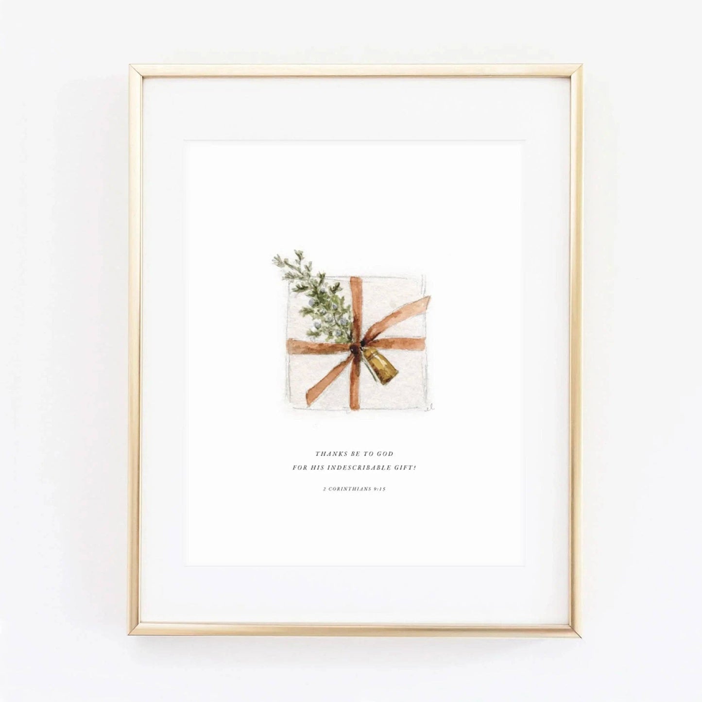 2 Corinthians 9:15 Gift Scripture Art Print | 8×10