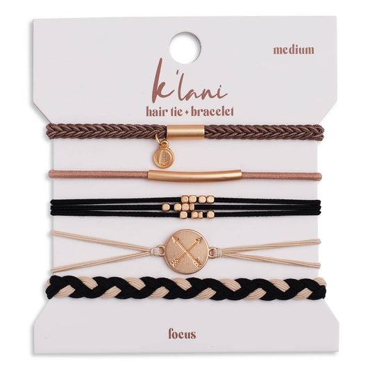Focus Hair Tie Bracelet Set – Medium