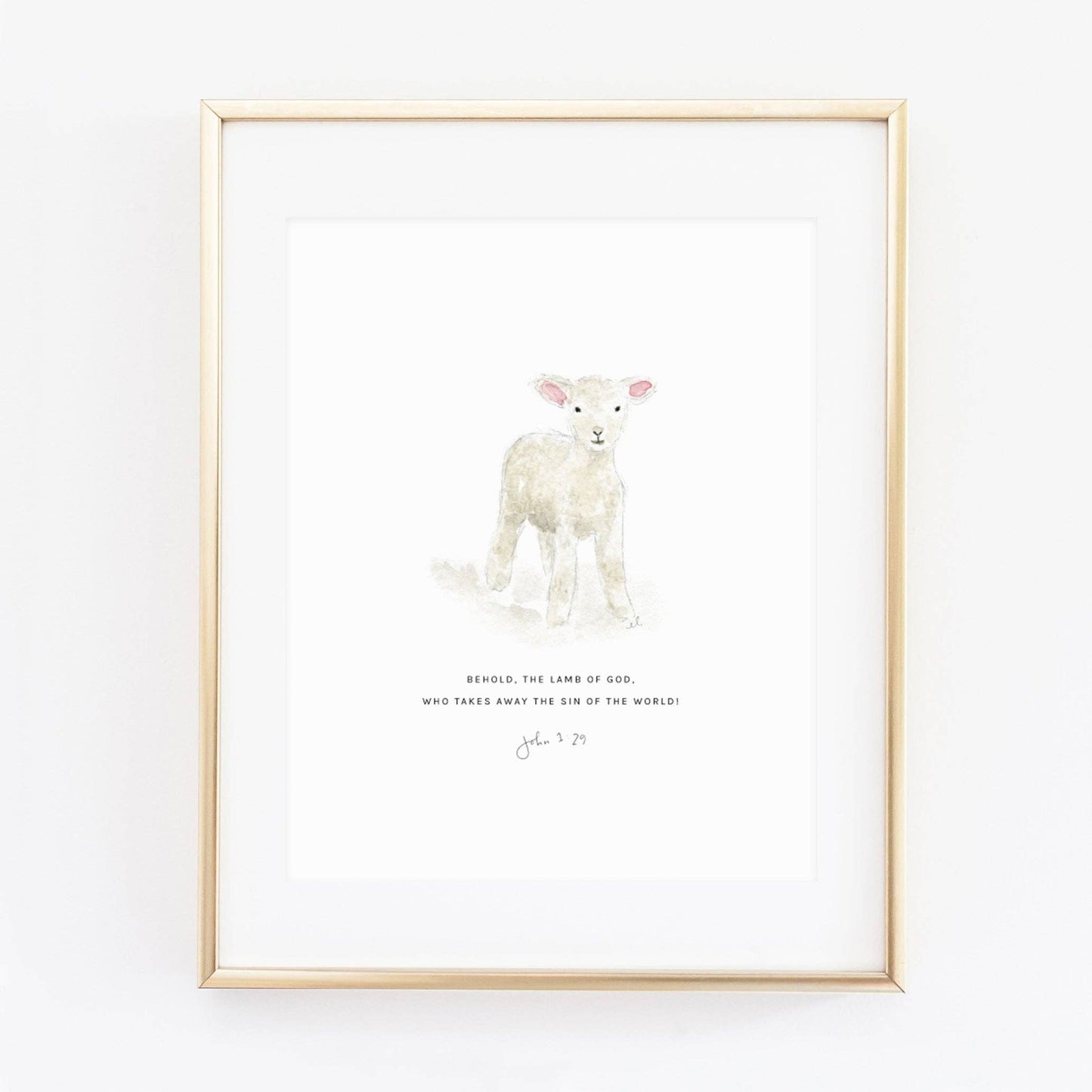 John 1:29 Lamb Scripture Art Print