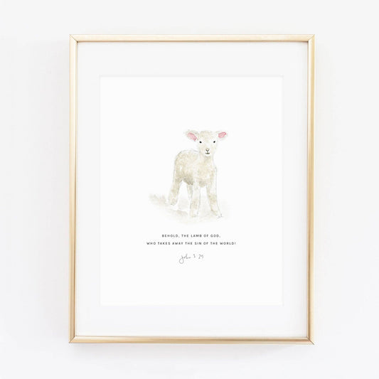 John 1:29 Lamb Scripture Art Print