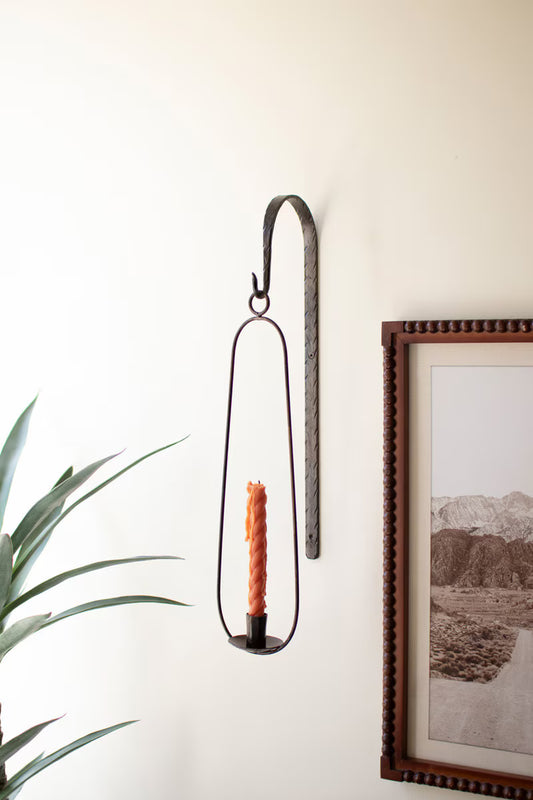 Hanging Oval Wall Taper Candle Holder