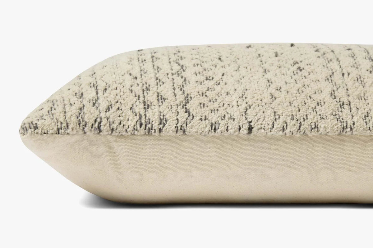 Charcoal & Ivory Pillow | 18" × 18" | Down Filled