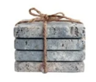 Set of 4 Travertine Coasters