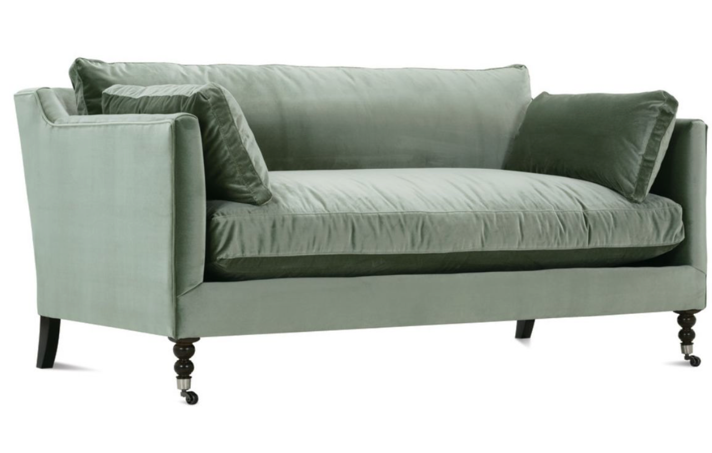 Madeline Sofa – Antique Moss Velvet