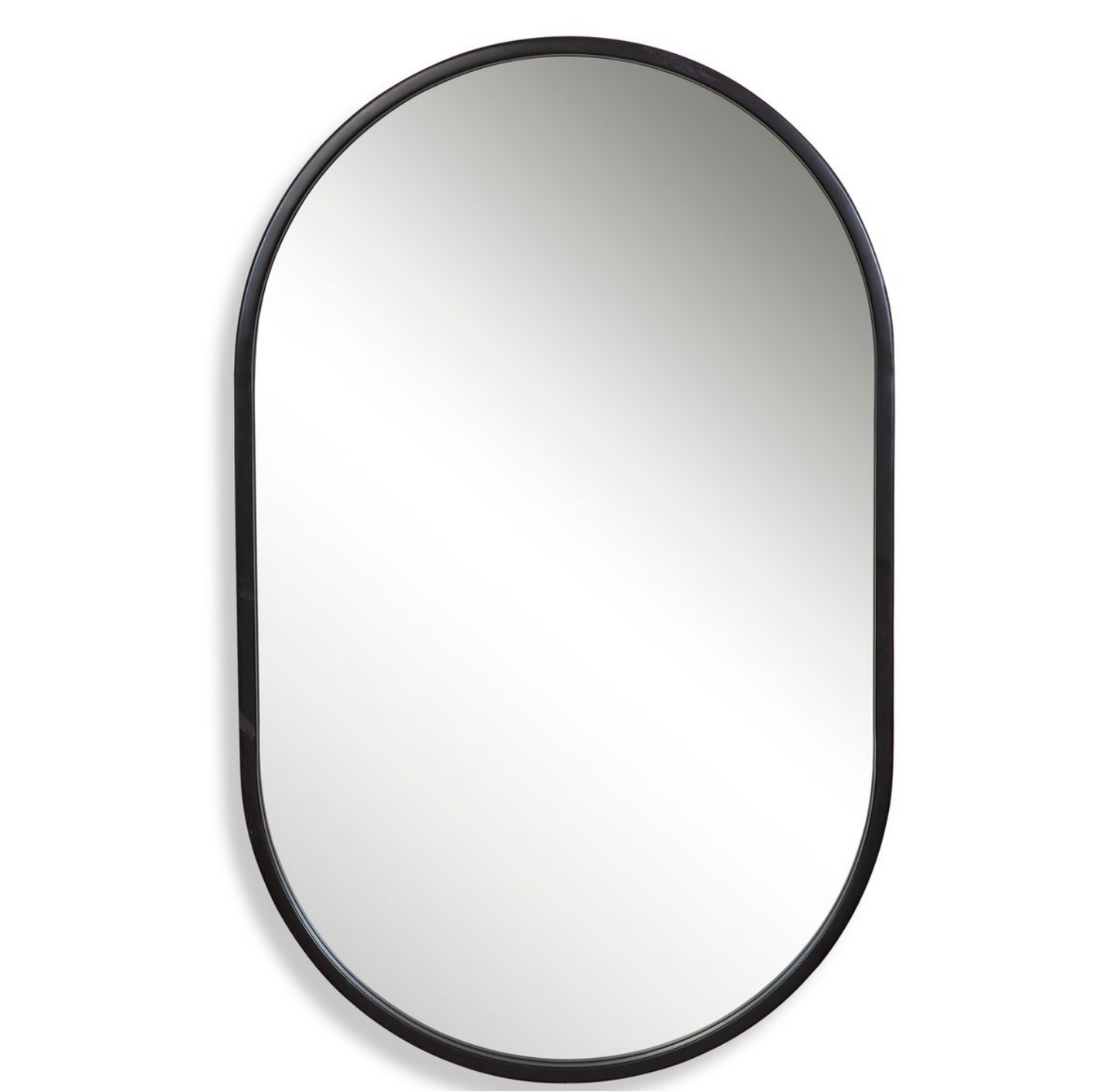 Varina Oval Mirror, Black