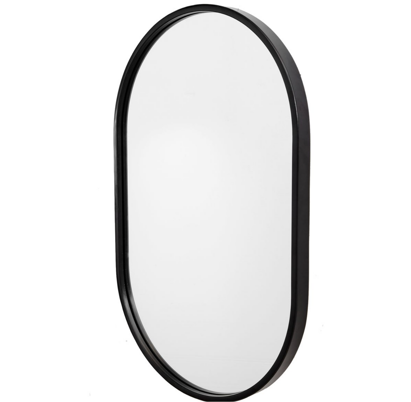 Varina Oval Mirror, Black