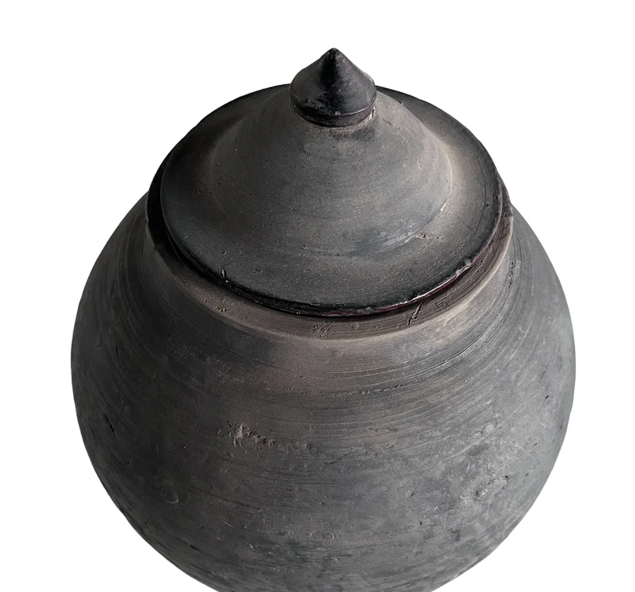 Vintage Lidded Village Jar
