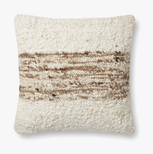 Amber Lewis Marie Ivory/Camel Pillow