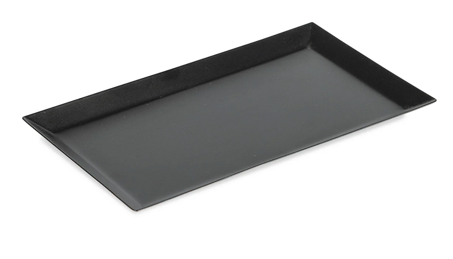 Rectangle Large Tray, Matte Black Finish