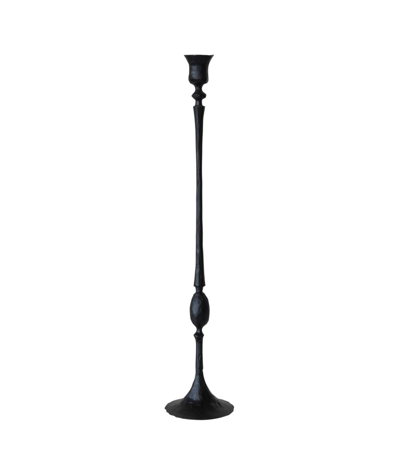 20" Hand-Forged Cast Iron Taper Holder, Black
