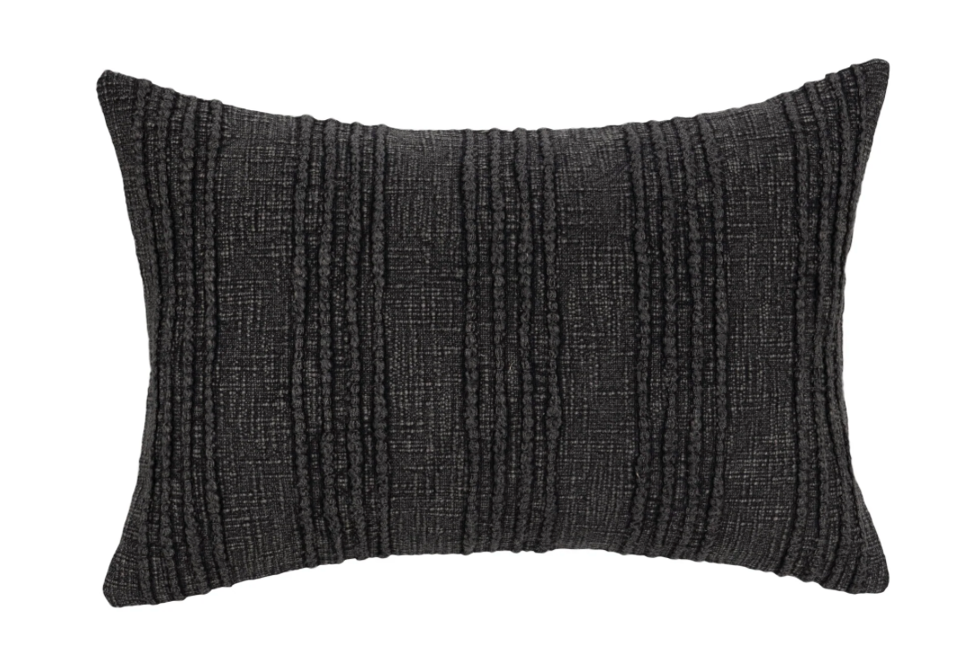 Gratitude Pillow 14"x20" Black