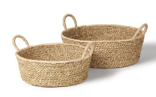 Ayanna Seagrass Basket With Handles, Large