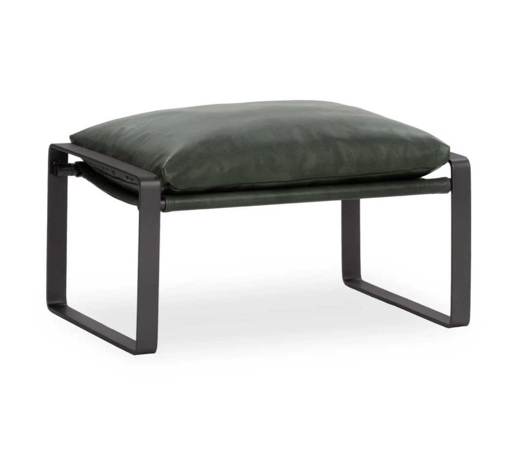 Morgan Ottoman - Forest Green