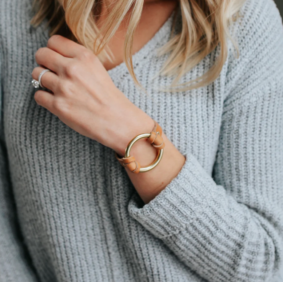 Chinati O-Ring Bracelet Natural/Brass