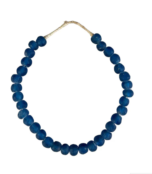 Medium Blue Recycled Glass Beads