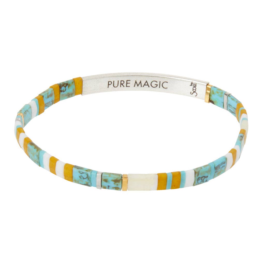 Good Karma Miyuki Bracelet - Turquoise/Silver