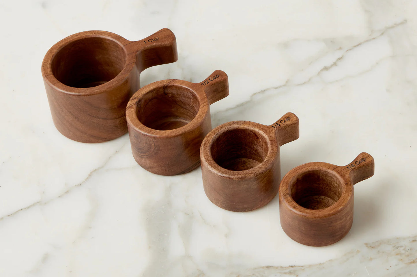 French Bistro Wood Measuring Cups – Set of 4
