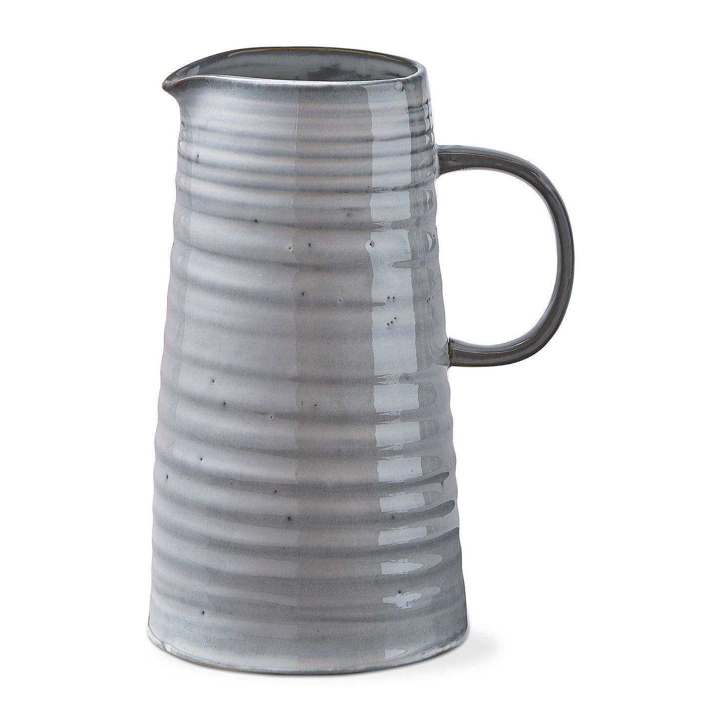 Farmhouse Tall  White Stoneware Pitcher