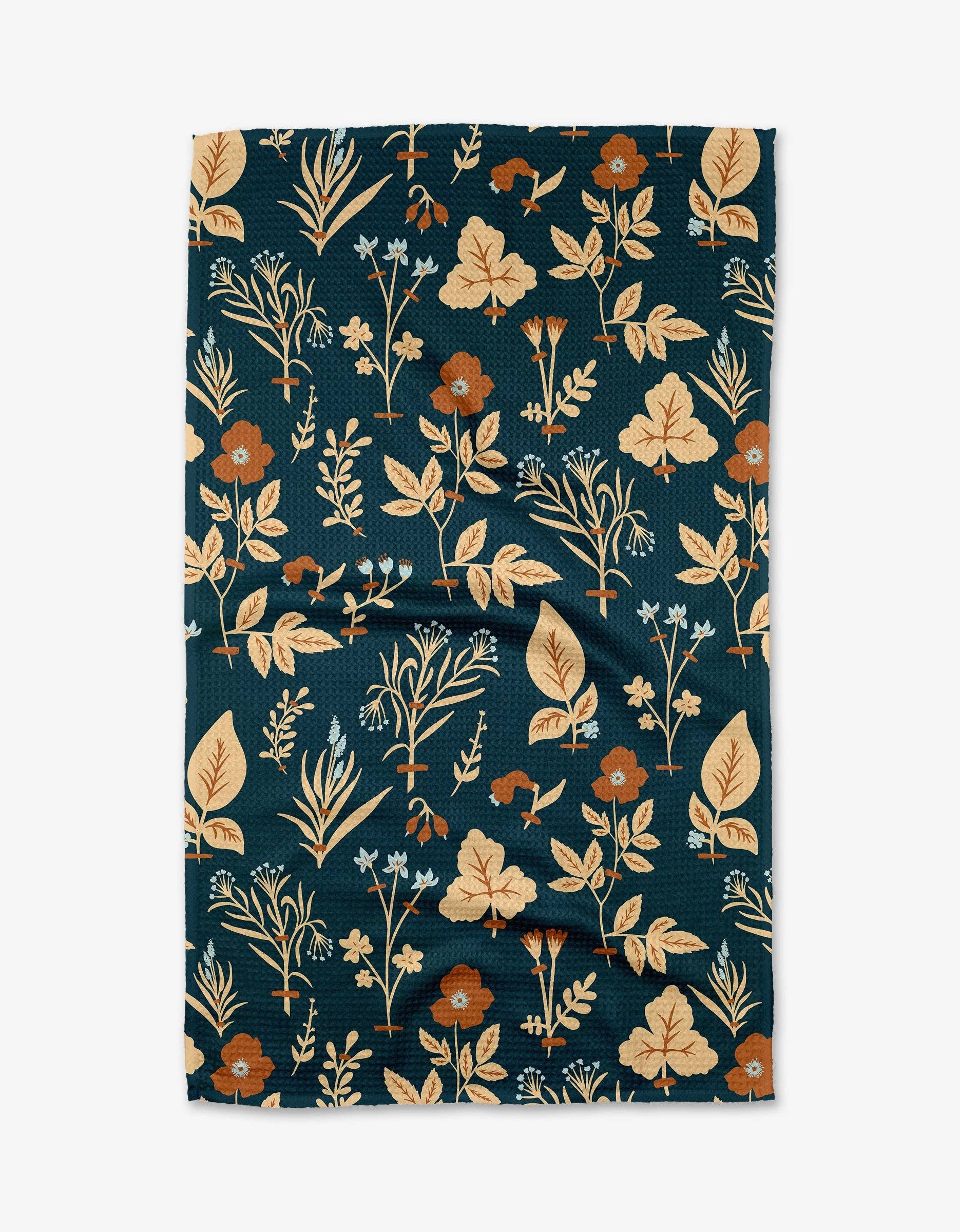 Aemilius Geometry kitchen tea towel featuring a decorative printed design and absorbent waffle weave construction.