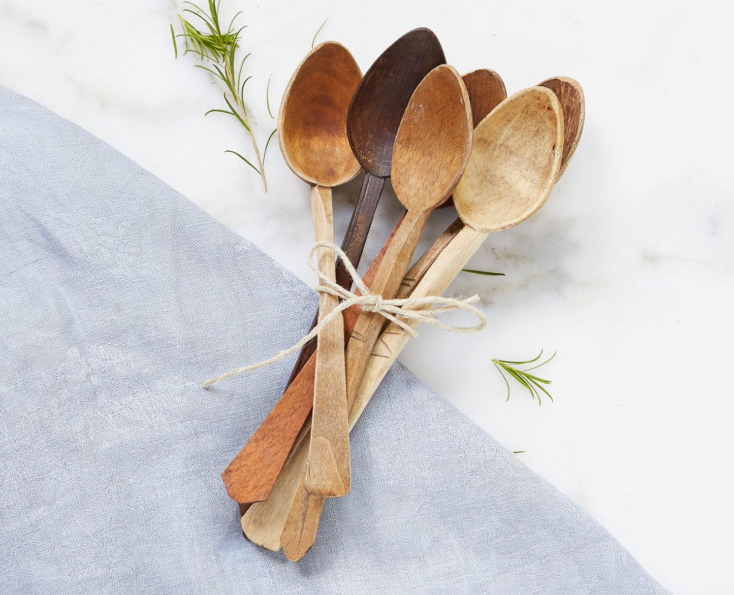 Found Moldovan Wood Serving Spoon