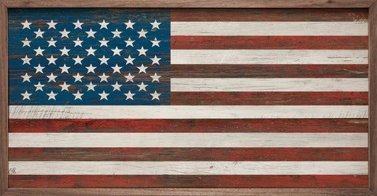 American Flag Whitewash Americana Art