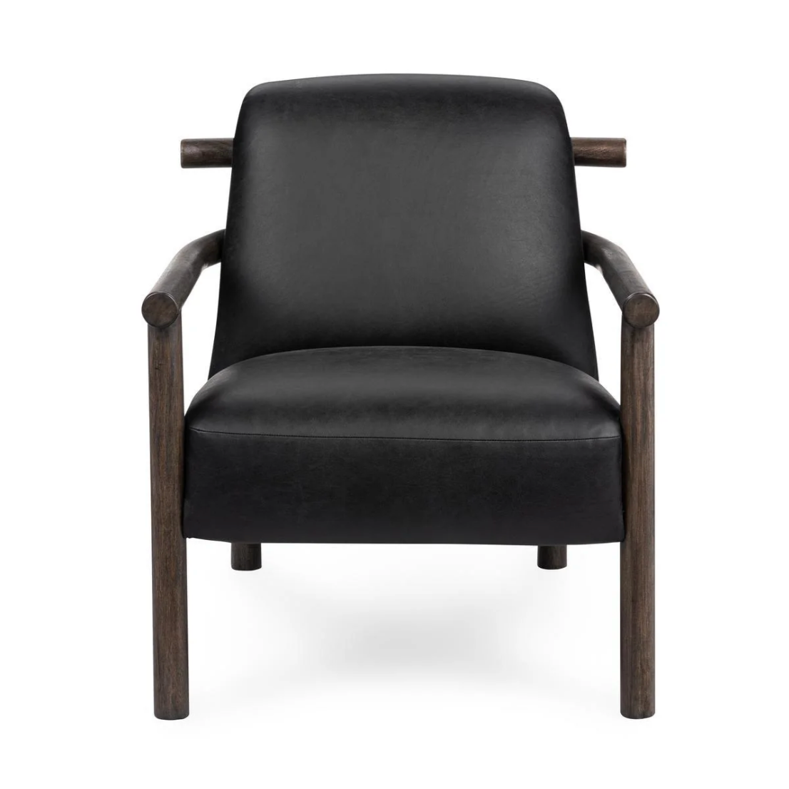 Azoria Top Grain Leather Accent Chair