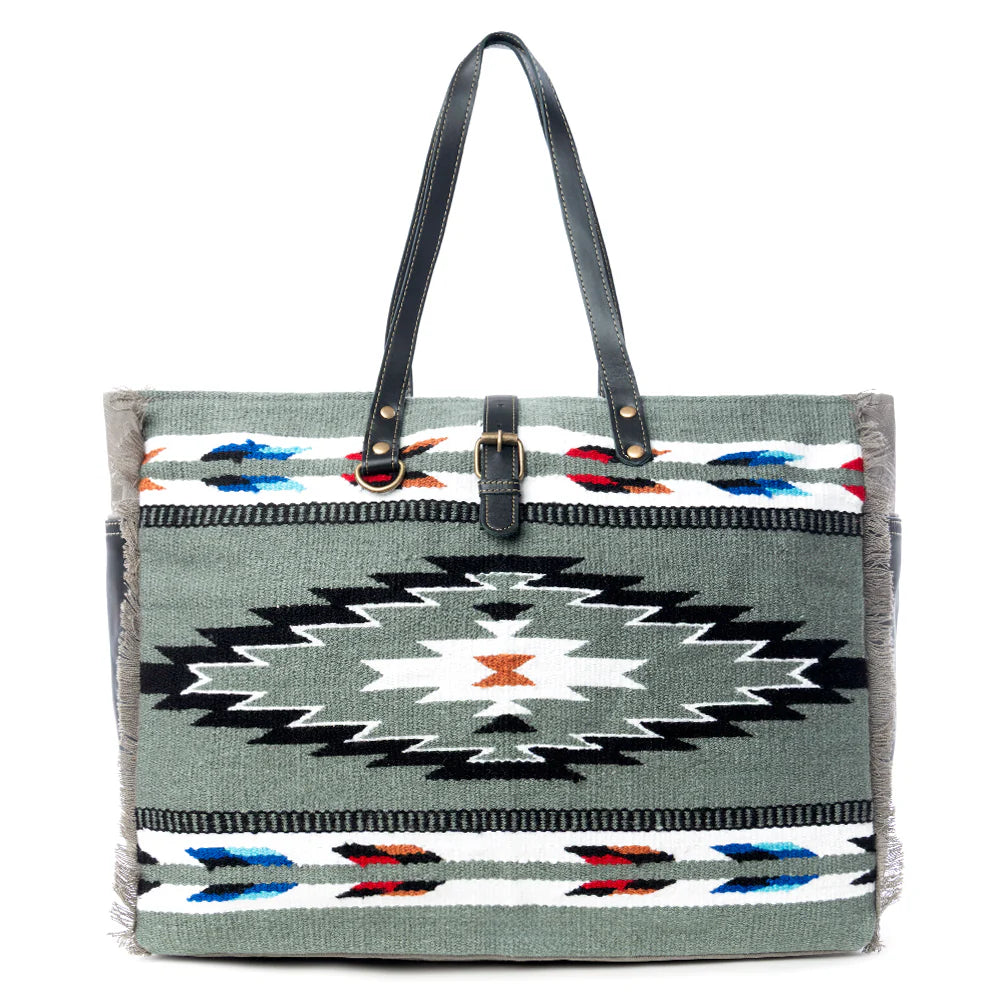 Cloud Arrow Woven Weekender Bag