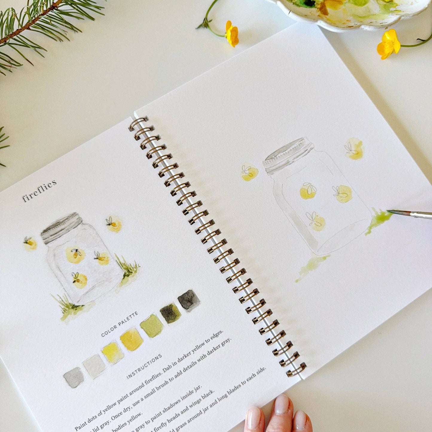 Emily Lex watercolor workbook collection featuring nature-inspired painting projects.