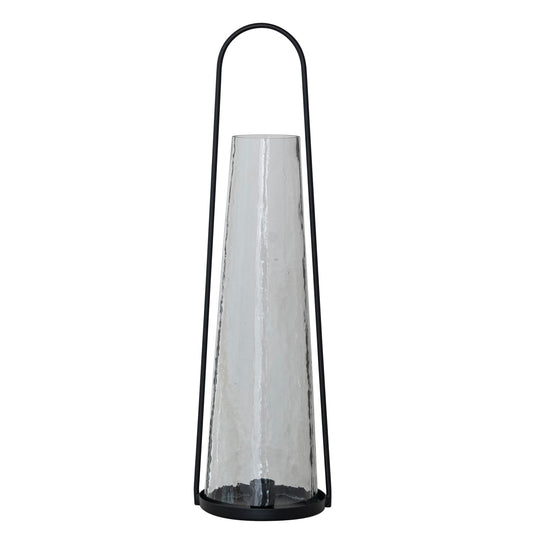 Black Metal Lantern Taper Holder